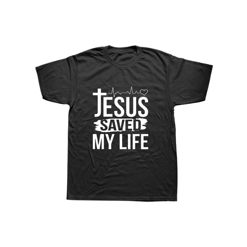 Summer Printed Jesus Saved My Life T Shirts