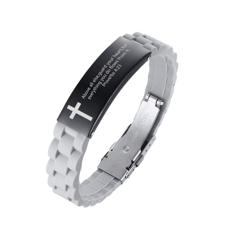 Stainless Steel Religious Wristband