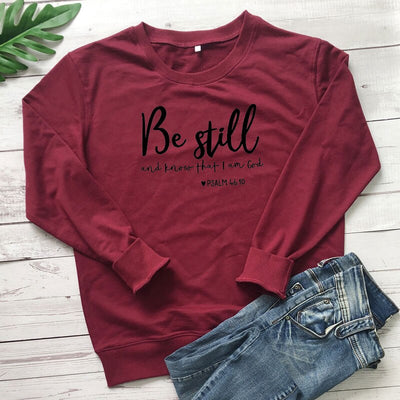 Be Still Christian Jumper Top