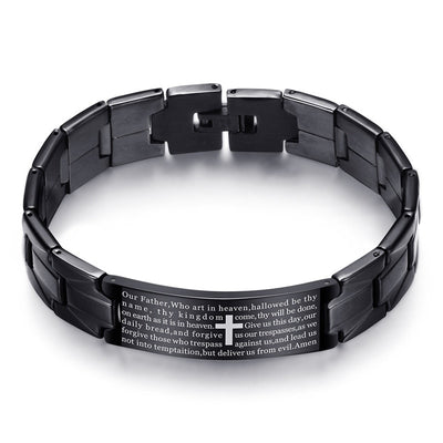 Stainless Steel Religious Wristband