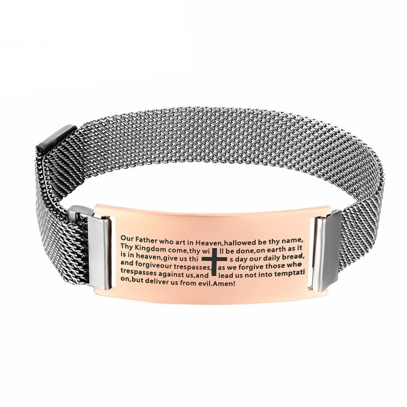 Cross Stainless Steel Magnetic Bracelets