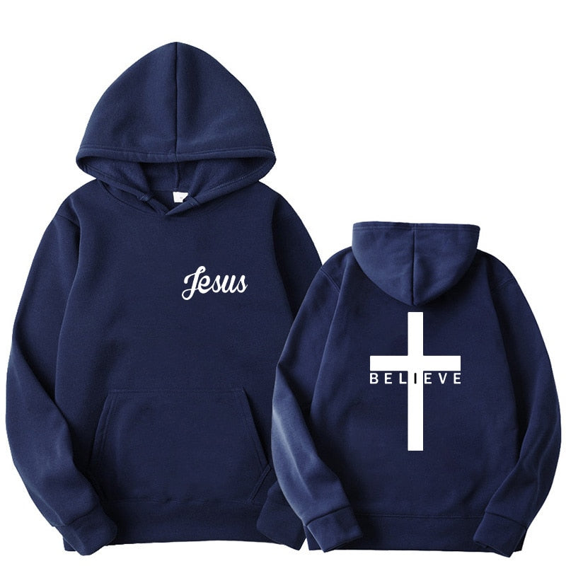 Faith Cross Printed Hoodies