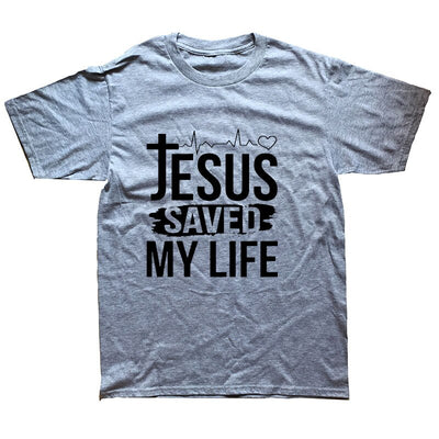 Summer Printed Jesus Saved My Life T Shirts