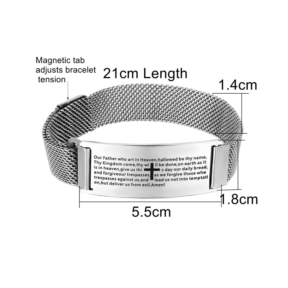 Cross Stainless Steel Magnetic Bracelets