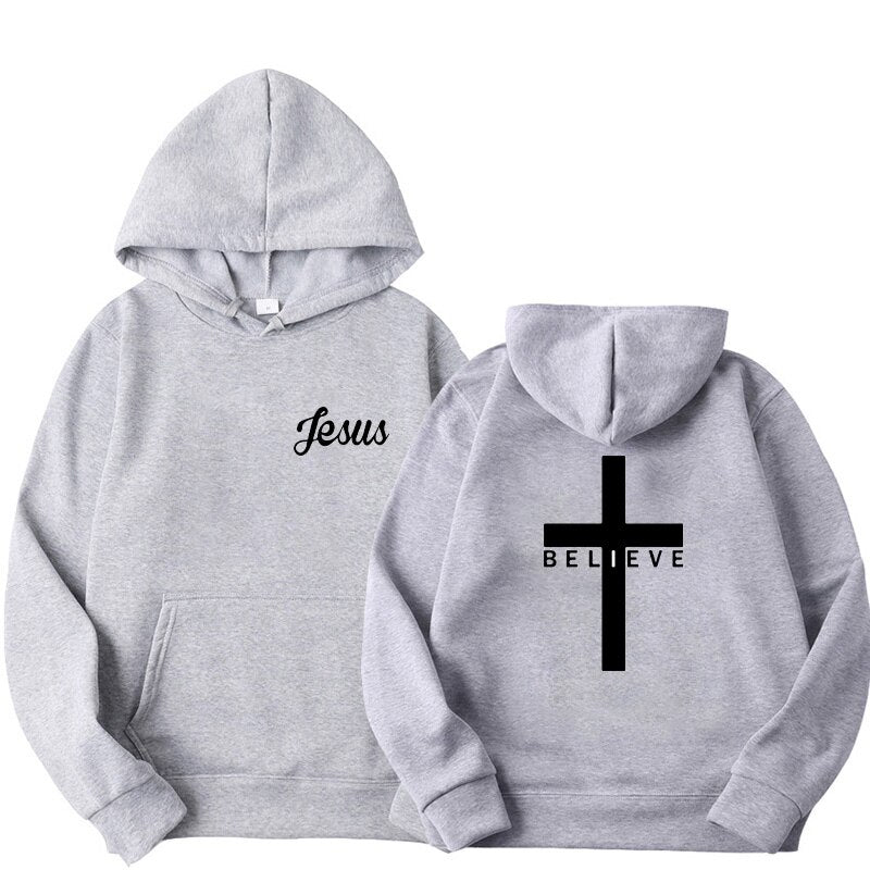 Faith Cross Printed Hoodies