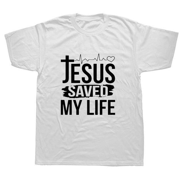 Summer Printed Jesus Saved My Life T Shirts