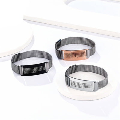 Cross Stainless Steel Magnetic Bracelets