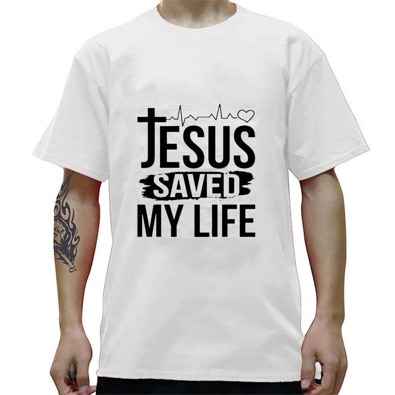 Summer Printed Jesus Saved My Life T Shirts